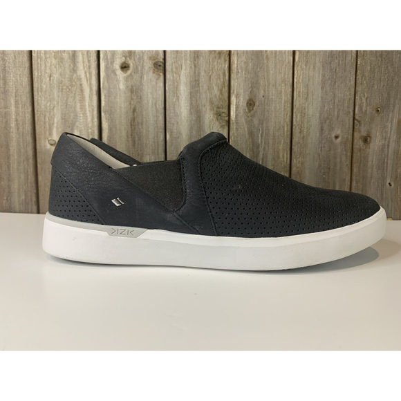 kizik Shoes - Women's KIZIK Vienna Black Matte Nubuck Size 9 Flat Slip On Shoe